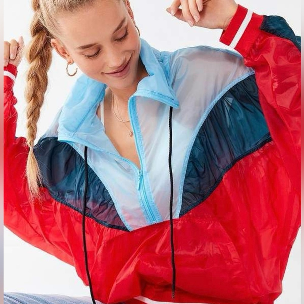 Urban Outfitters 80's Style Vintage Pullover Windbreaker Jacket Sz S